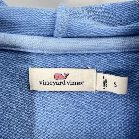 Vineyard Vines Blue Tie Dye Shep Hoodie Oversized Small Preppy Coastal Classic - Picture 4 of 6